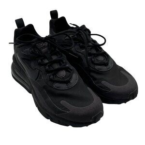 Nike Air Max 270 React "Triple Black" Women Size 7 Black-Oil Gray AT6174-003